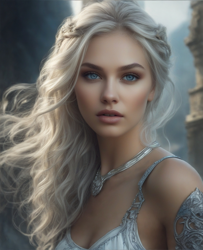 Принцесса. Блондинка (умная). Крупный план