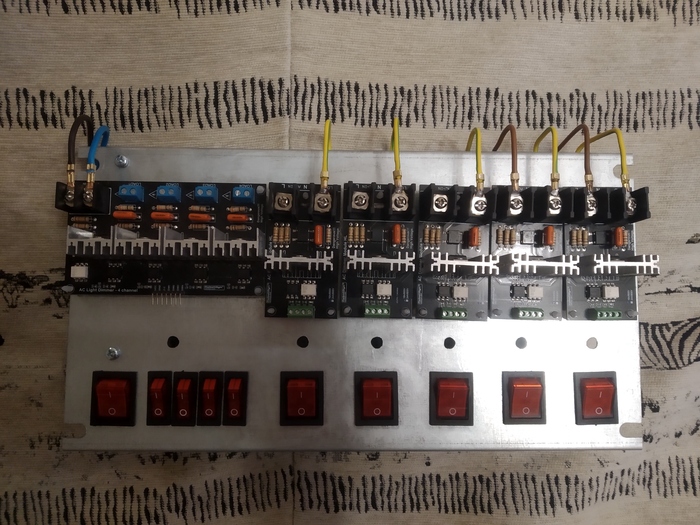 4 диммера на вентиляцию + 5 диммеров на конвектора