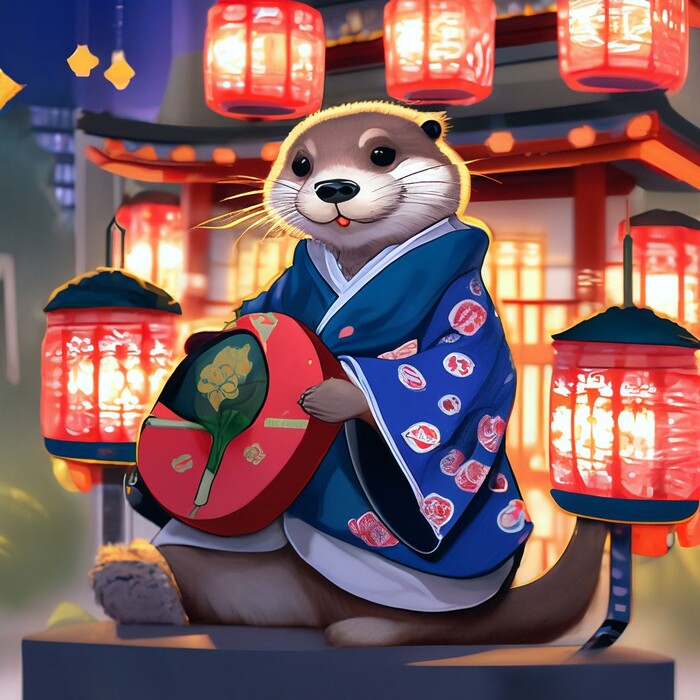 Выдры в кимоно, часть 3 Выдра, Кимоно, Арты нейросетей, Длиннопост