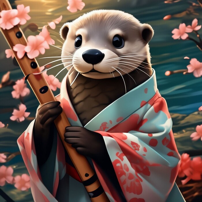 Выдры в кимоно, часть 3 Выдра, Кимоно, Арты нейросетей, Длиннопост