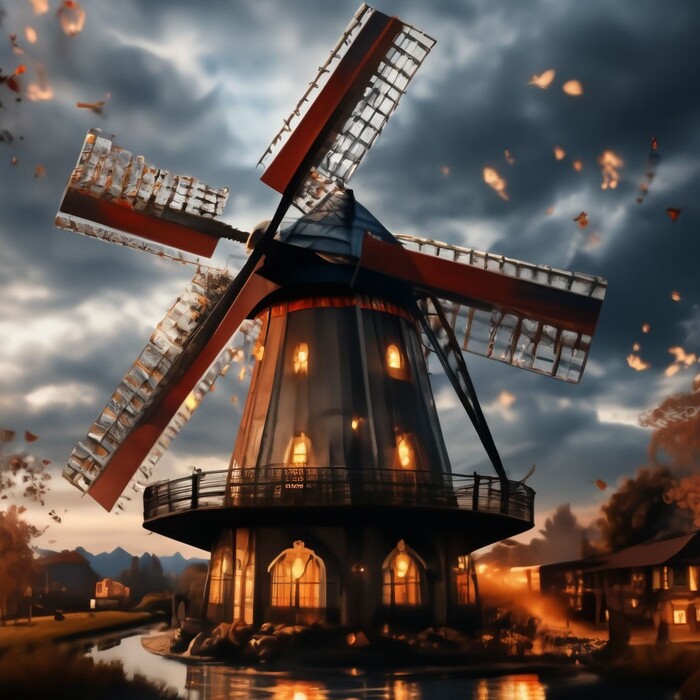 Кружится, бесится ветряная мельница