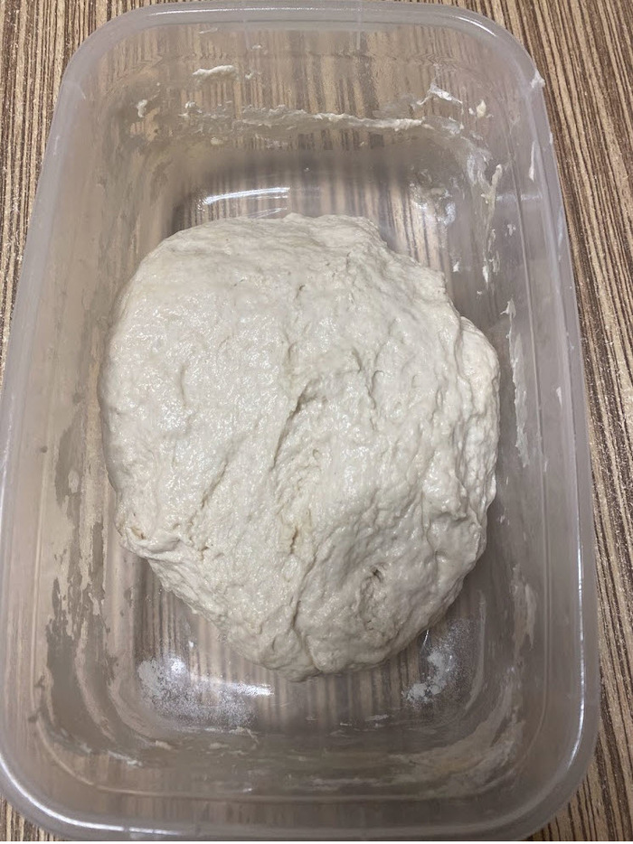 тесто сразу после замеса