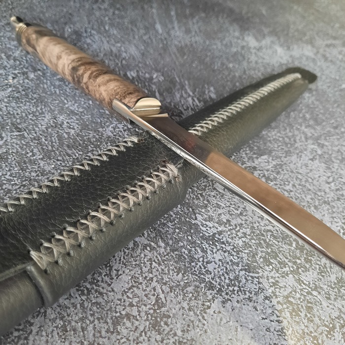 Х12 мф. 140 мм, 23 мм, 4 мм. Кап клёна, нержавейка.