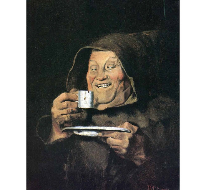 Картина 1891 года - "Человек, пьющий шоколад" - ответ на все вопросы о грехах / Antonio Casanova