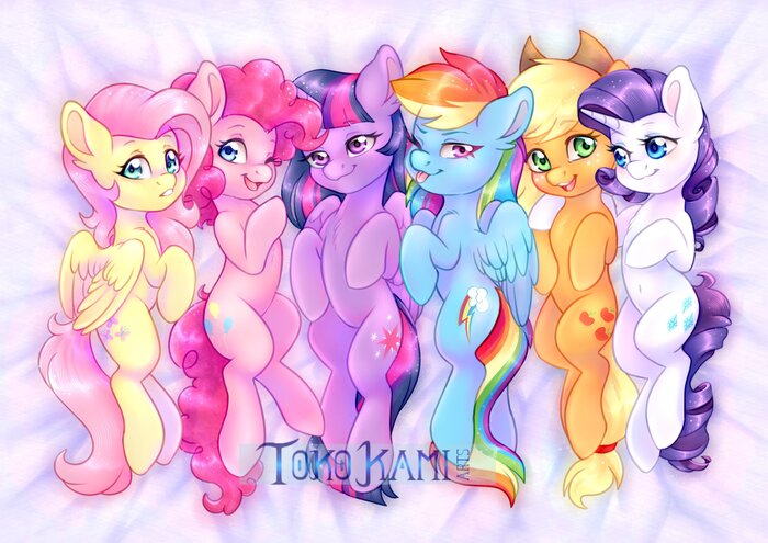   My Little Pony, Rainbow Dash, Fluttershy, Twilight Sparkle, Pinkie Pie, Applejack, Rarity, Ponyart, 