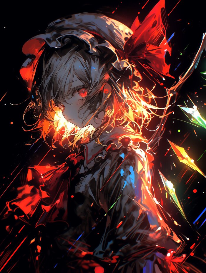  Anime Art, , Flandre Scarlet, Touhou, ,  