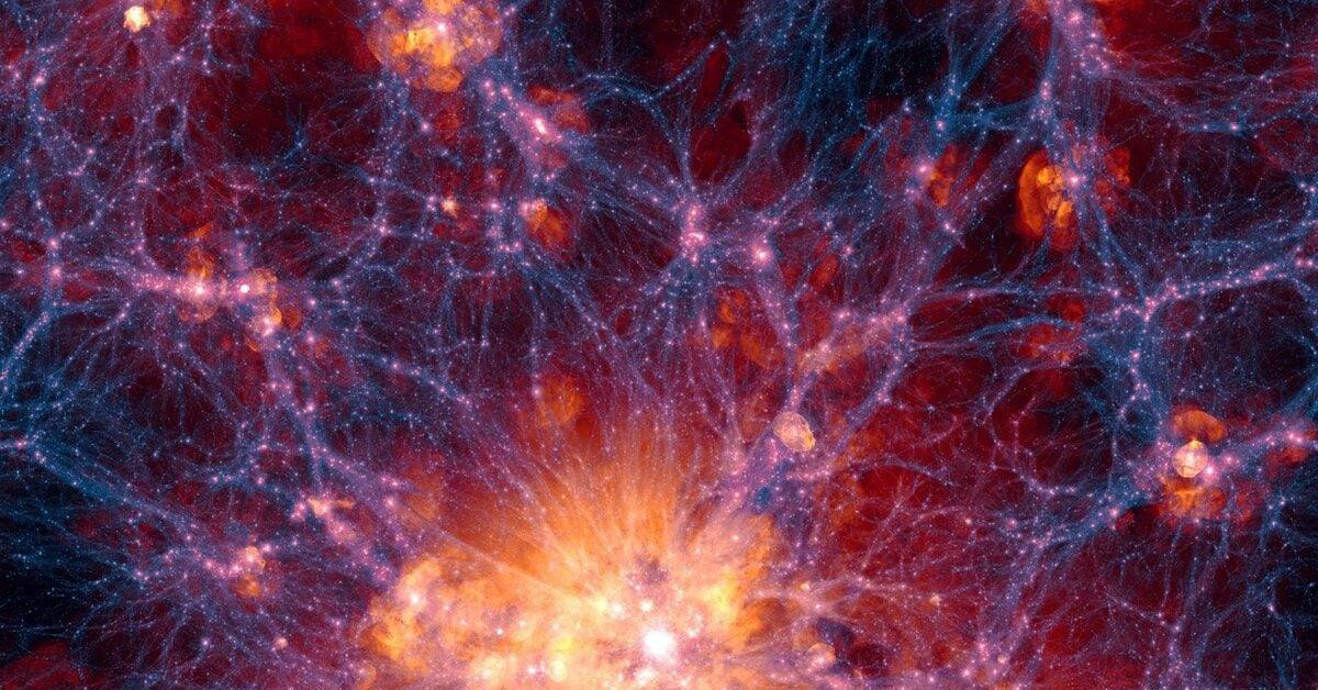 Галактическая сеть. Тёмная материя Вселенной. Космос. Вселенная материя. Темная материя космос.