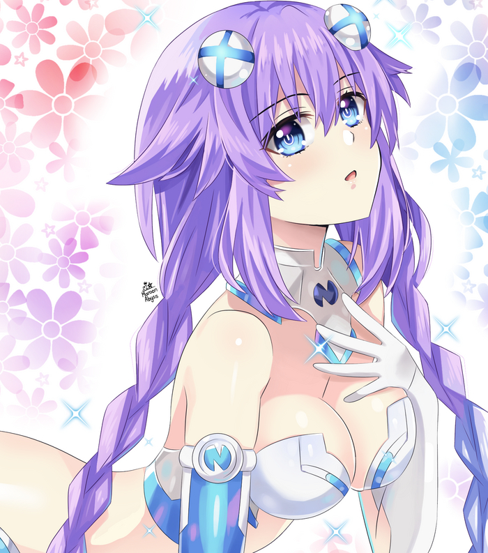 Purple Heart Anime Art, Hyperdimension Neptunia, Neptunia, Neptune, Purple Heart