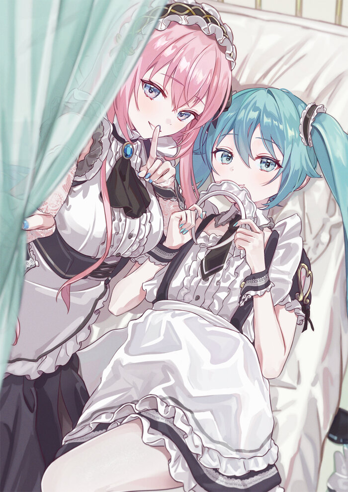 Hatsune Miku  Megurine Luka , Hatsune Miku, Megurine Luka, , Anime Art, Vocaloid