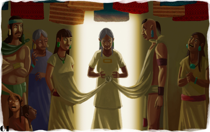 Изображения из кодексов закончились, поэтому вот вам художественное представление свадьбы / (c) EseElBaba, <!--noindex--><a href="https://pikabu.ru/story/semeynyiy_albom_atstekov__chast_1_10923538?u=http%3A%2F%2Fdeviantart.com&t=deviantart.com&h=f768a1201b5aec780074f770172bf2c3388c18c8" title="http://deviantart.com" target="_blank" rel="nofollow noopener">deviantart.com</a><!--/noindex-->