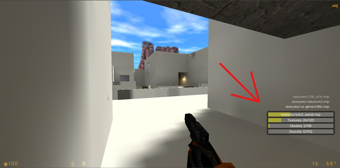 По мере загрузки ресурсов, игровой мир будет наполняться деталями.