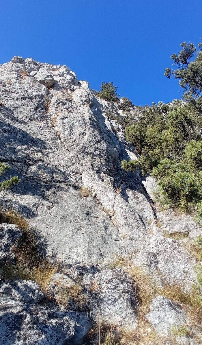 Движение после выполаживания далее на гребень с правой стороны