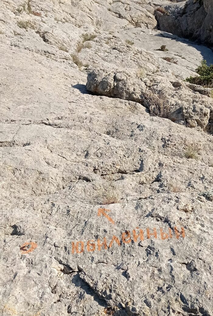 Начало маршрута от надписи "Юбилейный"