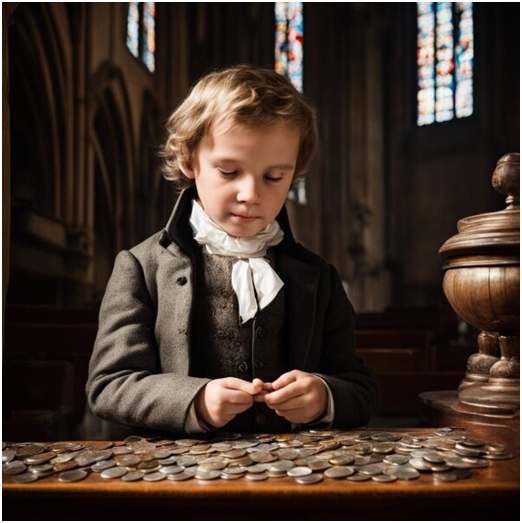 Маленький Йозеф на своей первой службе