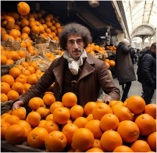 Гайдн выбирает апельсины в здании Венского вокзала