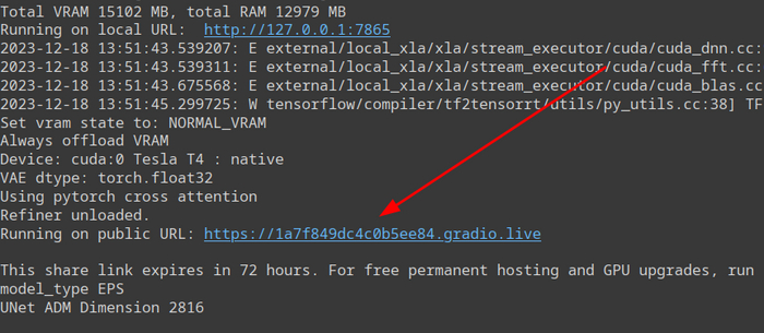 Загрузка приблизительно минуты 3 и появится такая ссылка public URL переходим по ней
