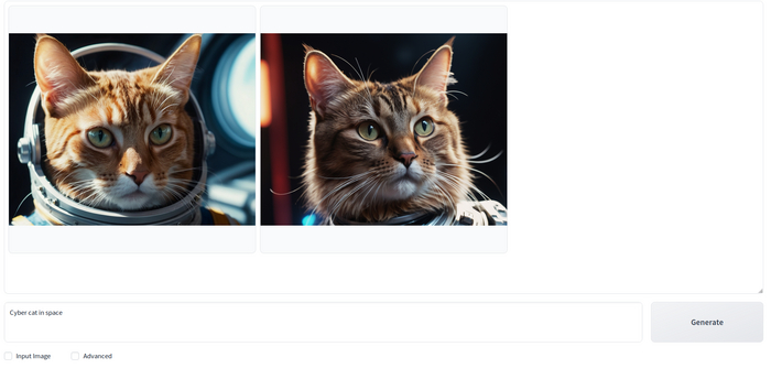 Меньше чем через минуту получили что запрашивали cyber cat in space