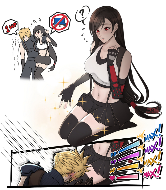     , , Final Fantasy VII, Tifa Lockhart, Cloud Strife, Twitter ()