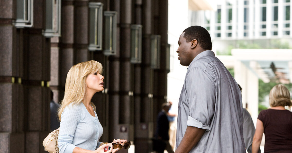 Блондинка на большого мужика. Невидимая сторона the Blind Side 2009.