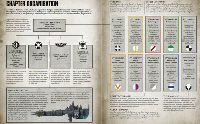 Организация Орденов Астартес после открытия Великого Разлома