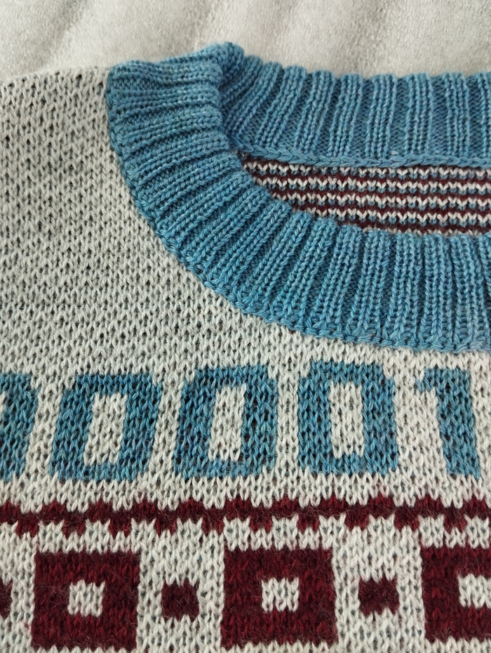 Горловина, резинка двойная. Кетлевка.