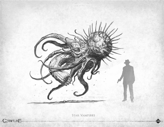 Звездный вампир, Шамблёр со звёзд (Star vampire, Shambler from the Stars). Невидимое левитирующее чудовище-вампир с множеством присосок и двумя огромными когтями. Автор: Роберт Блох, рассказ «Бродяга со звёзд».