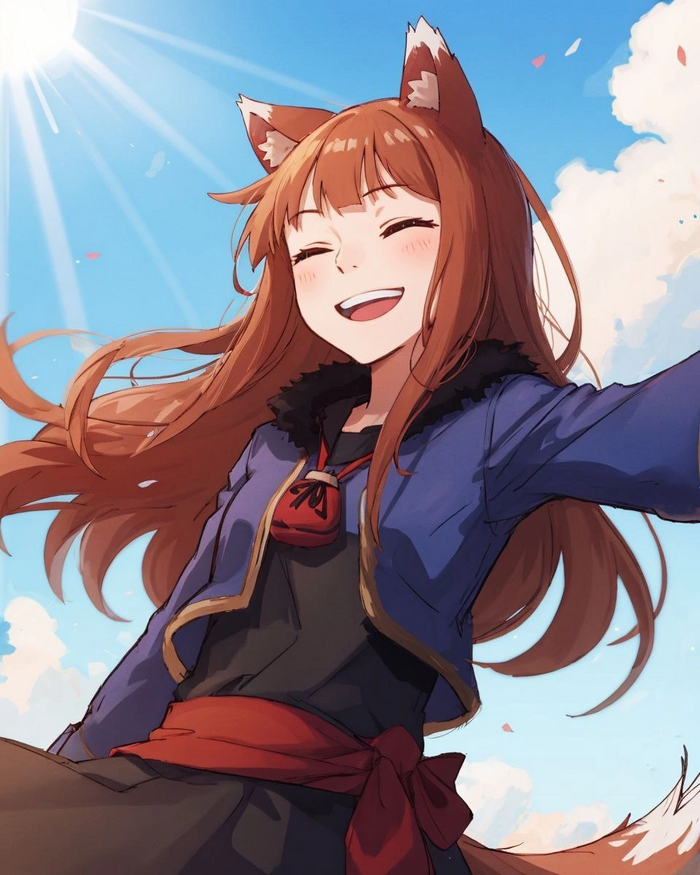 Holo , Anime Art, Holo, Spice and Wolf,  