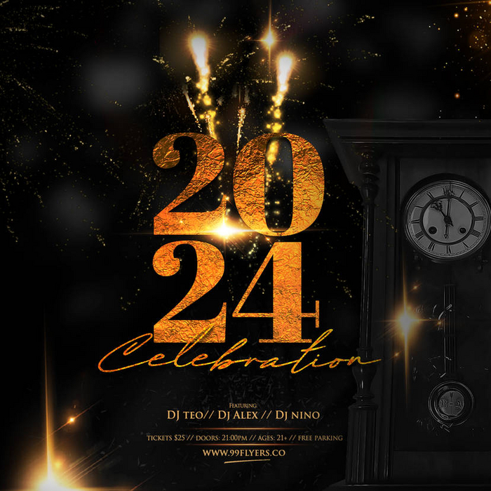 2024 Happy New Year Eve Instagram PSD Templates ,  , 2024