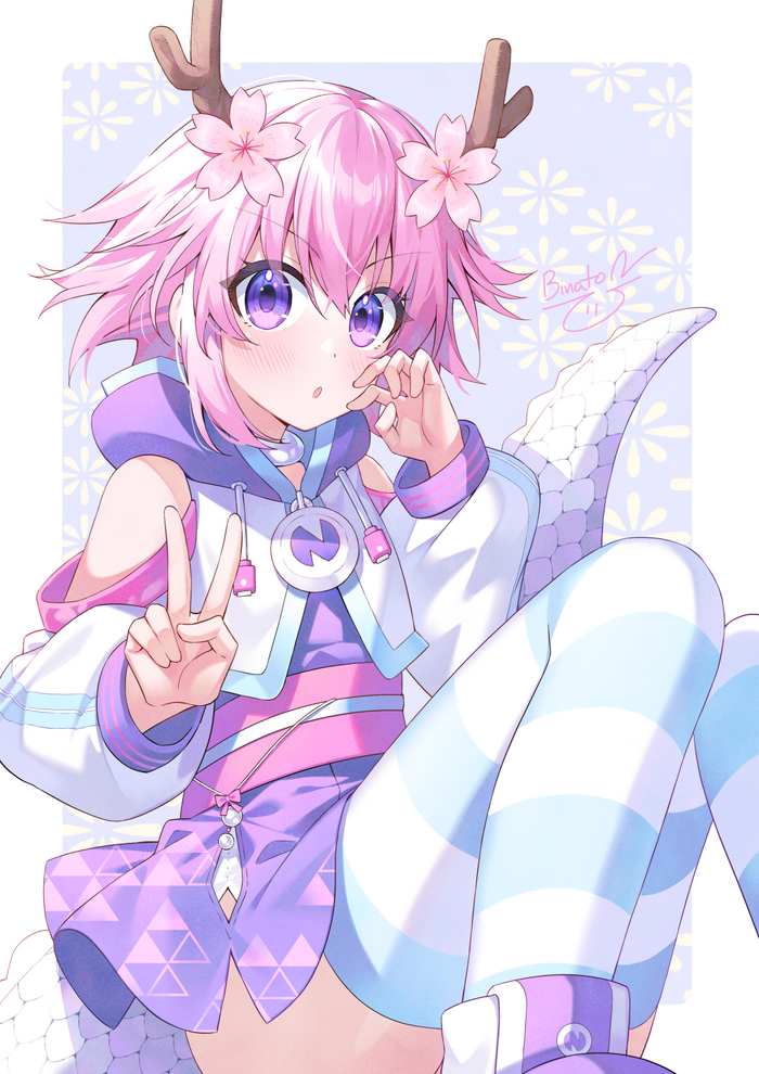 Nepdragoo~ Anime Art, Hyperdimension Neptunia, Neptunia, Neptune, , Binato_lulu