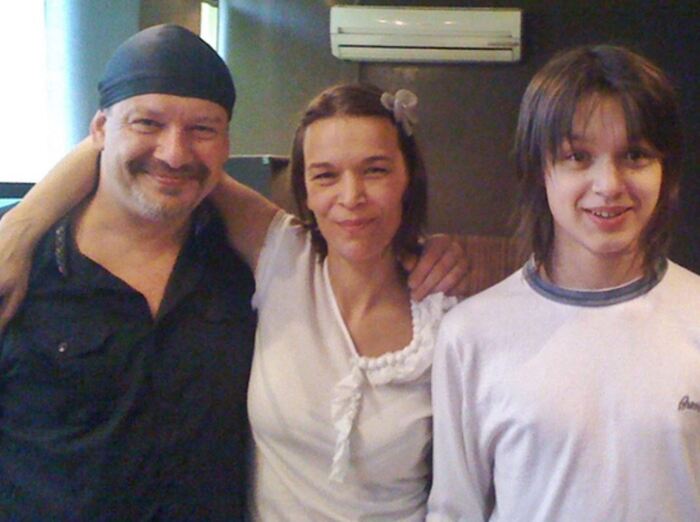 Дмитрий Марьянов с гражданской женой Ольгой Аносовой и сыном Даниилом