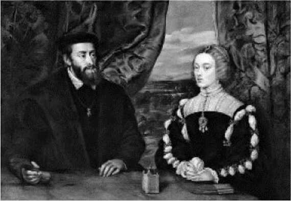 Питер Пауль Рубенс (вслед за Тицианом). Портрет Карла V и императрицы Изабеллы Португальской. 1628. Дворец Лирия, Мадрид