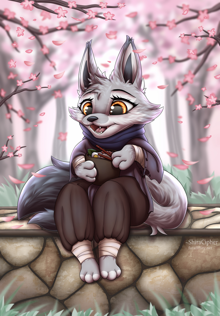 Нямкает палочками