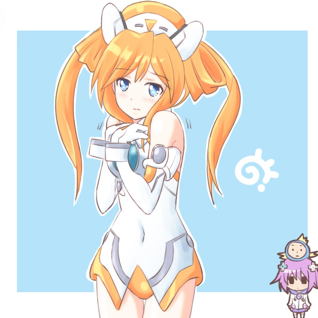 Orange Heart Anime Art, Hyperdimension Neptunia, Neptunia, Uzume Tennouboshi, Orange Heart, Umio (Neptunia), Neptune
