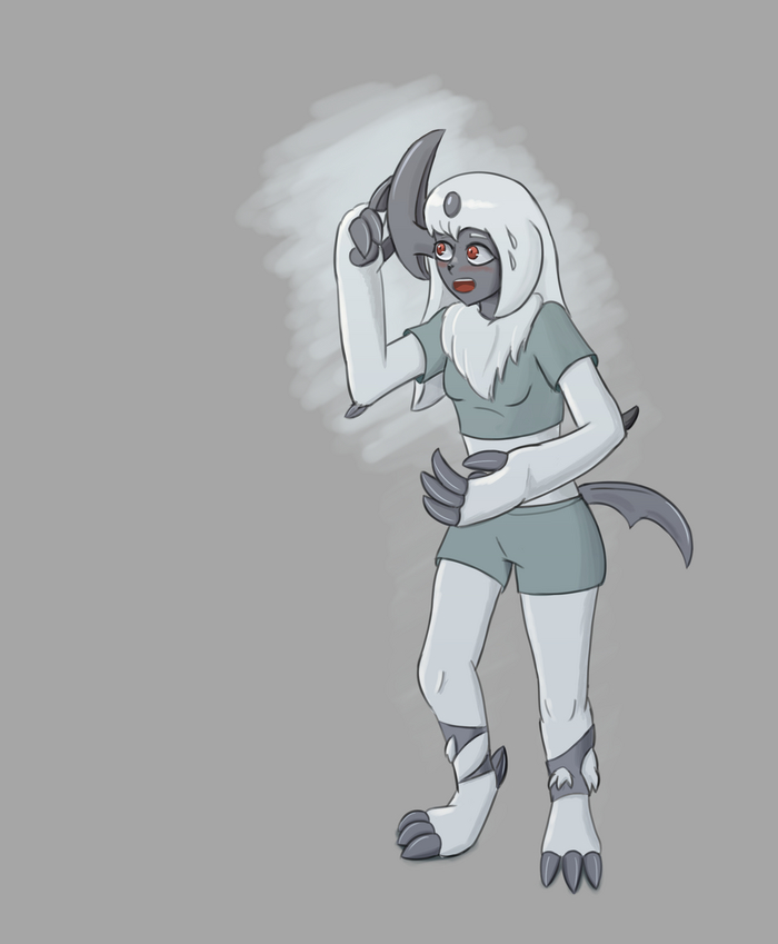     , Digital, ,  , , Furry Art, Absol