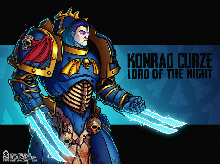 Konrad Curze - Warhammer 40k (TetsuDN fanart) Wh Art, Warhammer, Warhammer 40k, Adeptus Astartes, , , Warhammer fanart,  , Konrad Curze, Night Lords