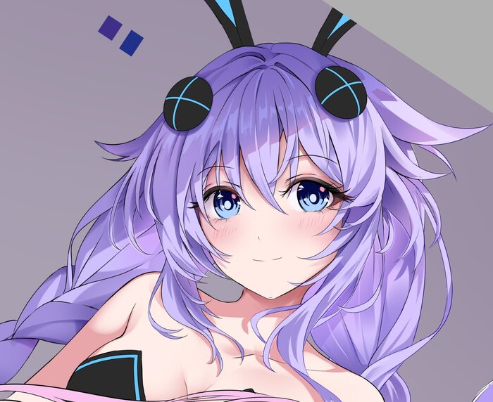 Purple Heart Anime Art, Hyperdimension Neptunia, Neptunia, Neptune, Purple Heart, Bunnysuit, Bunny Ears, Twitter ()