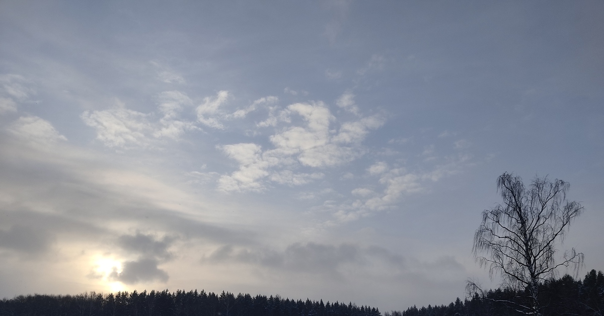 Низкое зимнее солнце | Пикабу