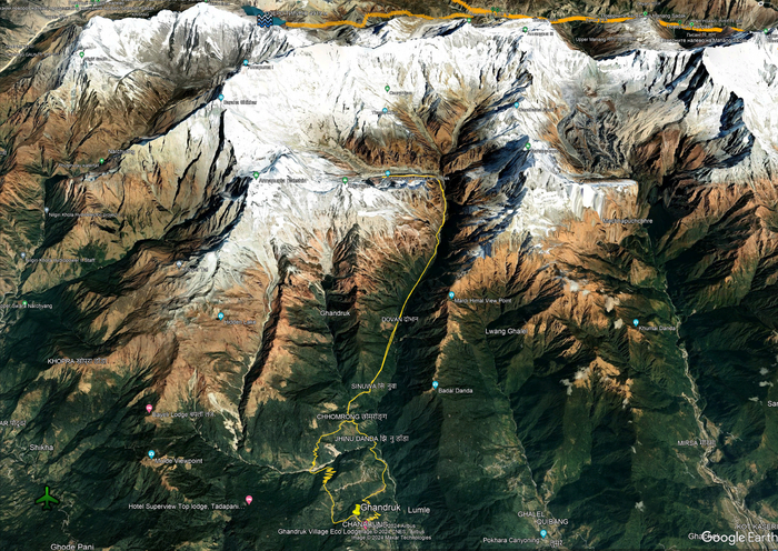 Маршрут на карте.