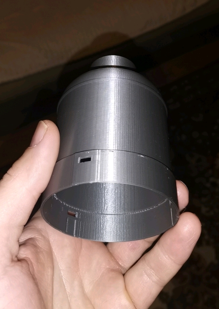 Успешная печать колбы, в которую вставляется проблемная деталь