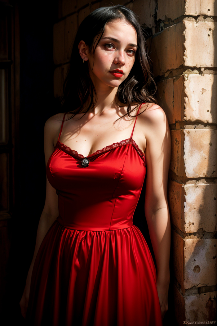Lady in red by SD  ,  , Stable Diffusion,  ,  , Lady, , Telegram ()