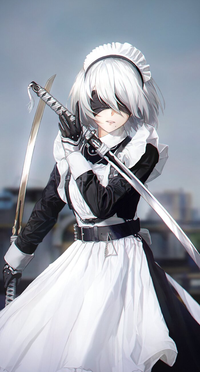  2B Anime Art, , Yorha unit no 2 type B, Nier Automata, , Jinone