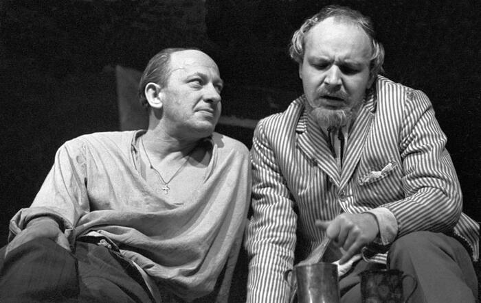 Евгений Евстигнеев и Андрей Мягков на сцене театра «Современник»