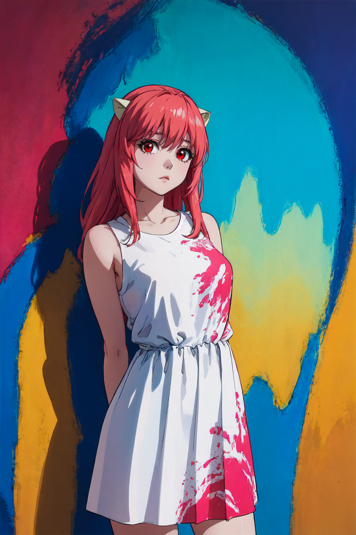 Lucy Elfen Lied Ai  , , Stable Diffusion, , Elfen Lied, Lucy (Elfen Lied), Nana, 