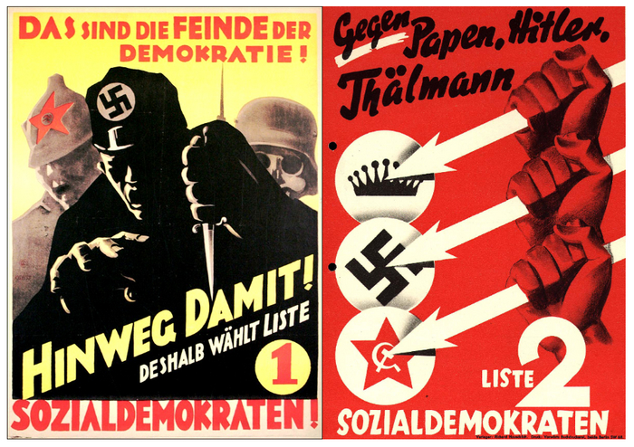 Агитационные плакаты <a href="https://pikabu.ru/story/oblachnoe_nebo_ispanii_grazhdanskaya_voyna_11113462?u=https%3A%2F%2Fru.wikipedia.org%2Fwiki%2F%25D0%25A1%25D0%25BE%25D1%2586%25D0%25B8%25D0%25B0%25D0%25BB-%25D0%25B4%25D0%25B5%25D0%25BC%25D0%25BE%25D0%25BA%25D1%2580%25D0%25B0%25D1%2582%25D0%25B8%25D1%2587%25D0%25B5%25D1%2581%25D0%25BA%25D0%25B0%25D1%258F_%25D0%25BF%25D0%25B0%25D1%2580%25D1%2582%25D0%25B8%25D1%258F_%25D0%2593%25D0%25B5%25D1%2580%25D0%25BC%25D0%25B0%25D0%25BD%25D0%25B8%25D0%25B8&t=%D0%A1%D0%94%D0%9F%D0%93&h=85ef8d4be3ec827b3140cfaf4a00905fbc77ad69" title="https://ru.wikipedia.org/wiki/%D0%A1%D0%BE%D1%86%D0%B8%D0%B0%D0%BB-%D0%B4%D0%B5%D0%BC%D0%BE%D0%BA%D1..." target="_blank" rel="nofollow noopener">СДПГ</a>, начало 30х годов