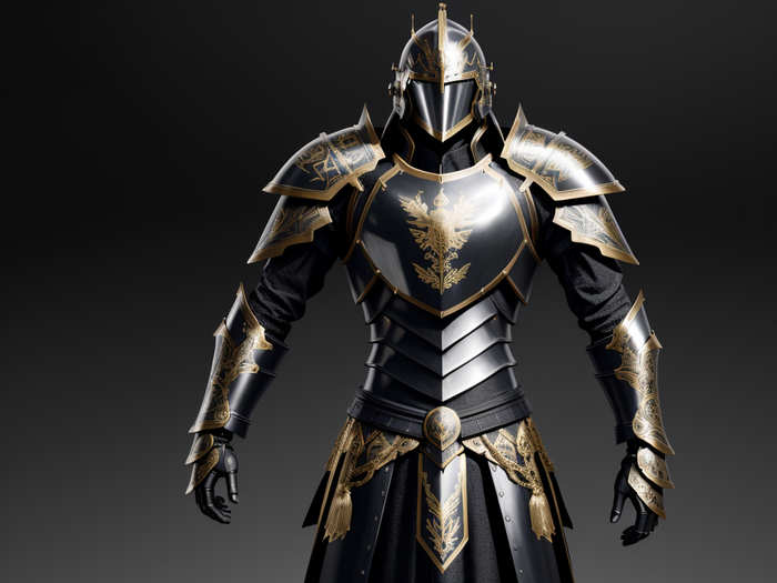 Мало-мальский специалист по рыцарским доспехам скажет нам, что такие богатые доспехи могли быть либо у аристократов, либо у королевской гвардии.