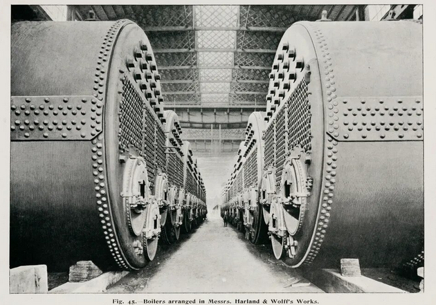 Котлы лайнера «Уайт Стар Олимпик», самого большого судна в мире того времени.