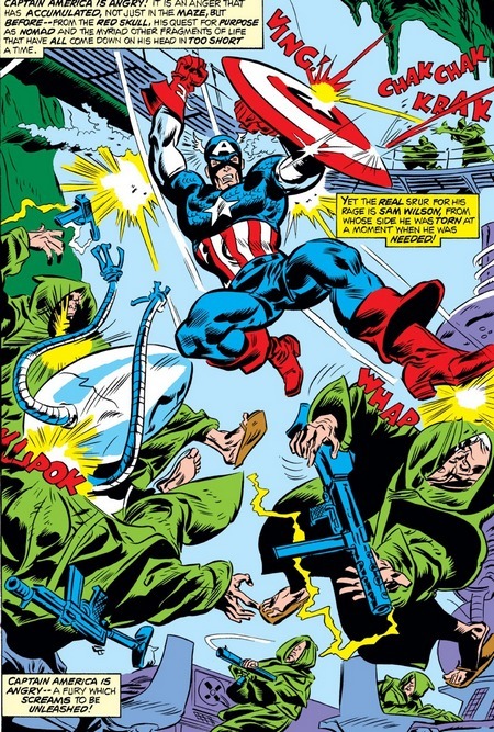 Не будь это комикс 1970-х, я бы сказал, что фраза "Ходячий склад алхимической энергии, натренированный быть непобедимым" выглядит так, будто её сгенерирорвал ИИ.