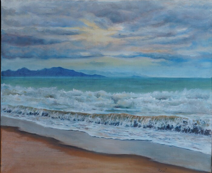 Берег Нячанга, Южно-китайское море. Холст, масло