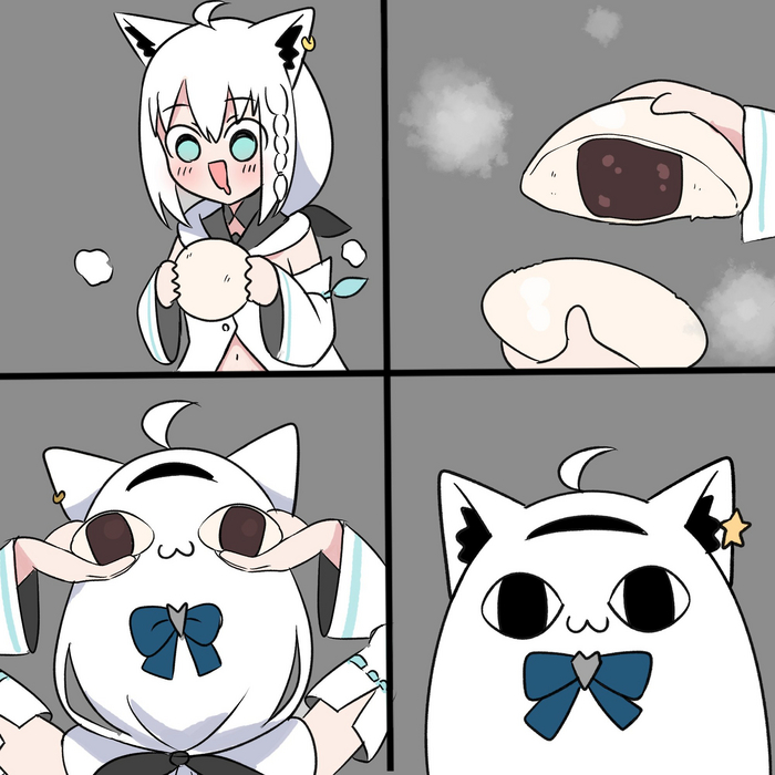   ! , Anime Art, Shirakami Fubuki, Virtual YouTuber, Hololive, Animal Ears