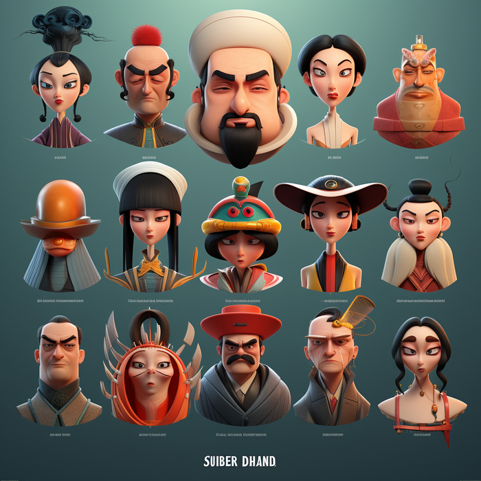  Chinese dubbers dubbed the characters in the cartoon in the studio, giving them vivid voices, plane symmetry, Art Nouveau, 16k, hyper quality